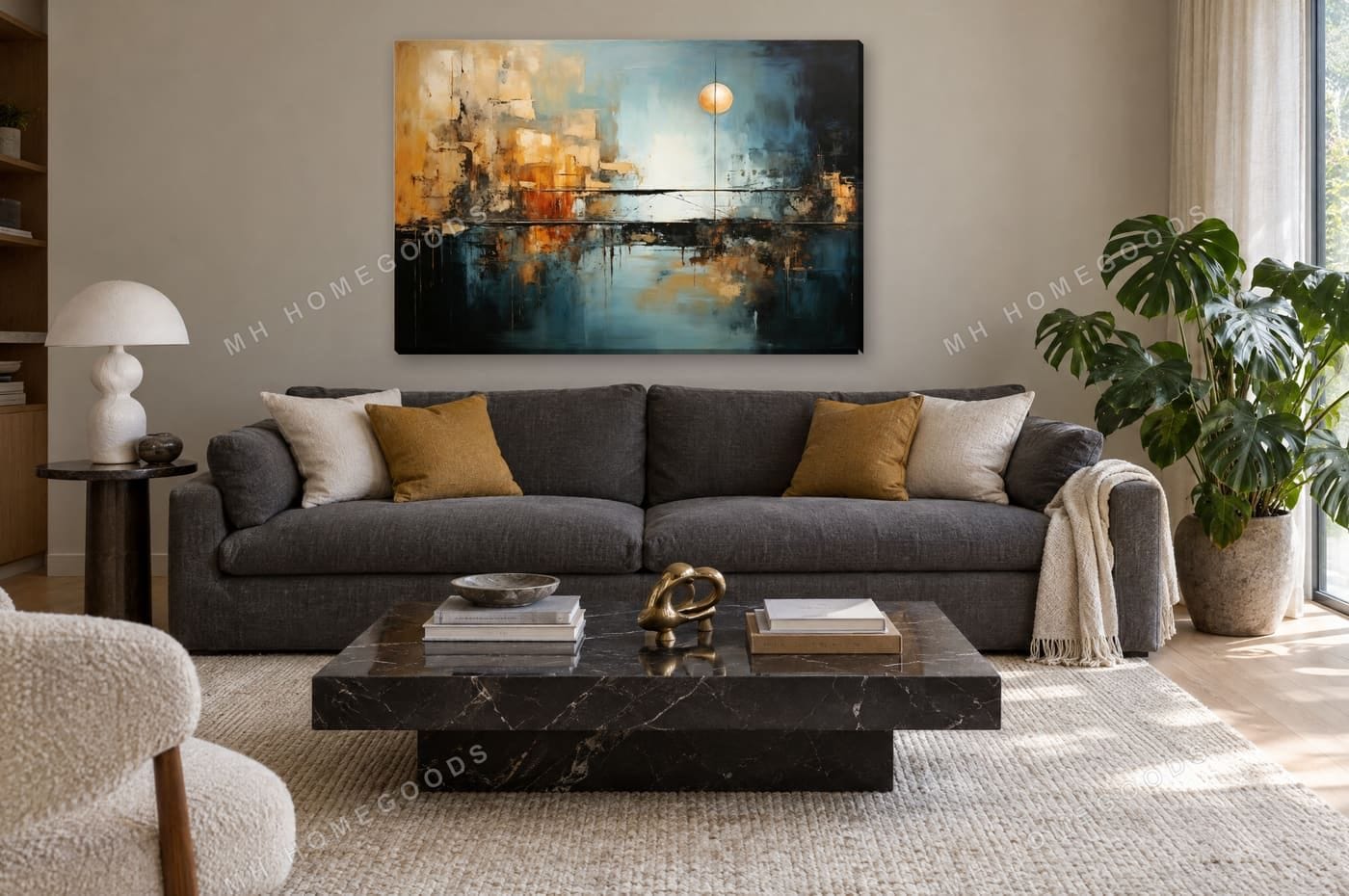 Midnight Harbor: living room