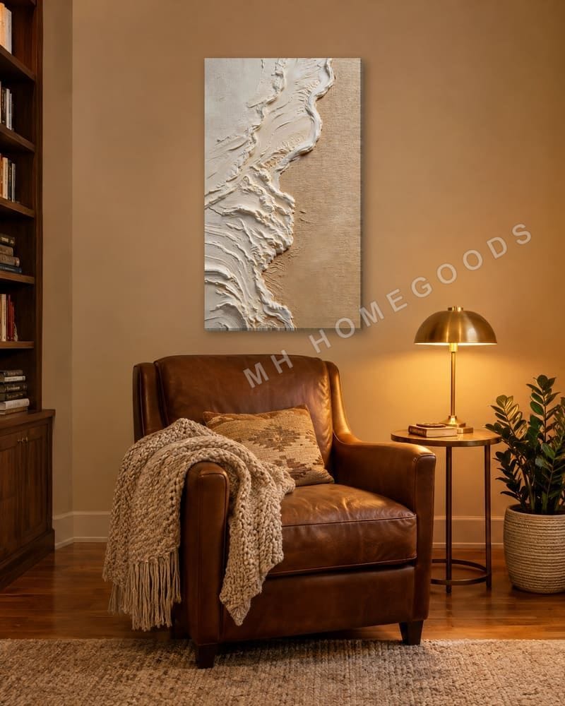 Textured Tide in a reading corner