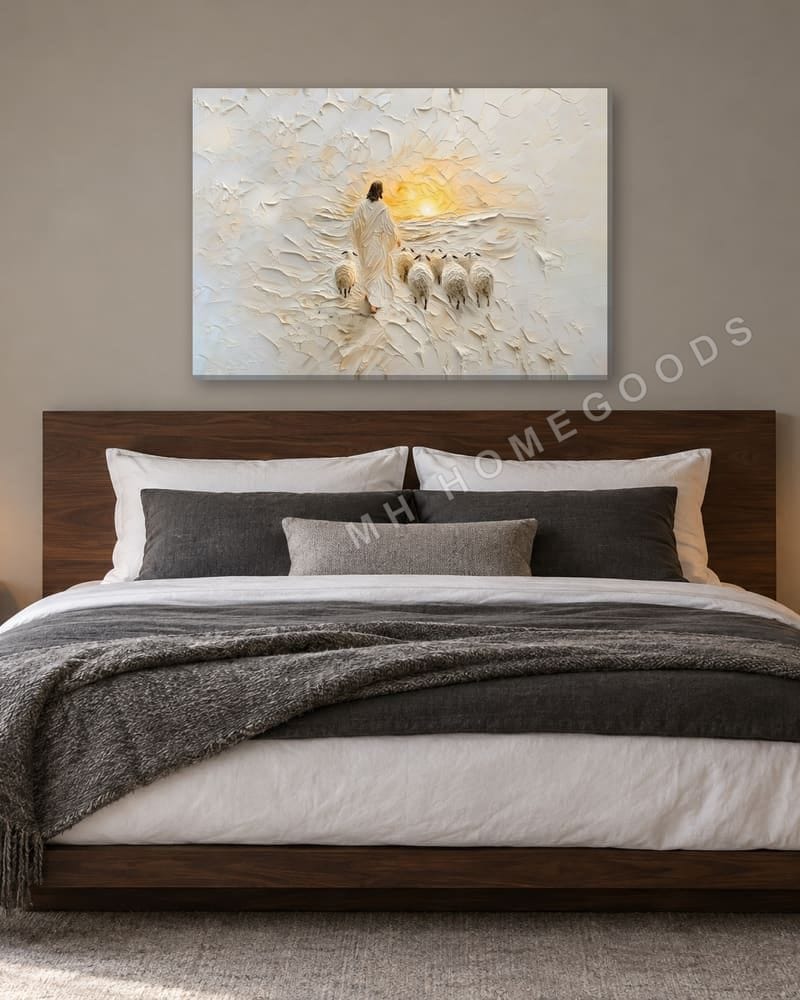 The Golden Shepherd in a calm bedroom