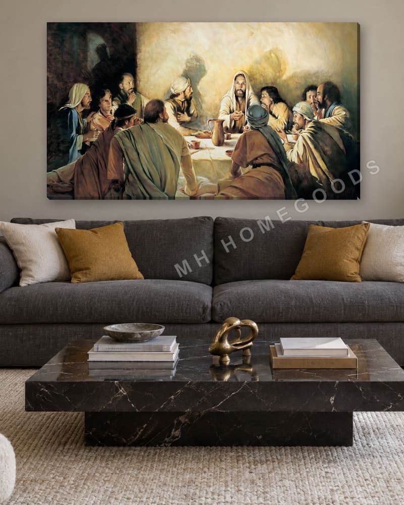 The Last Supper over the sofa